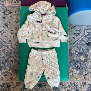 EUC Quilted Baby Hoodie and Pants Set